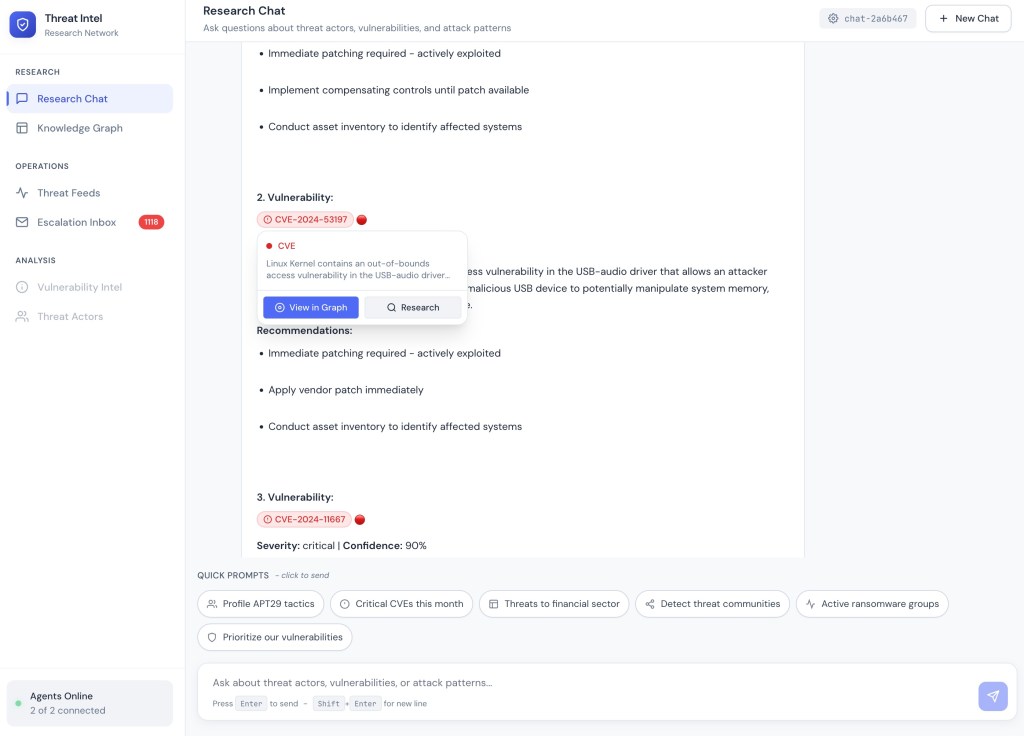 Research chat mid-response