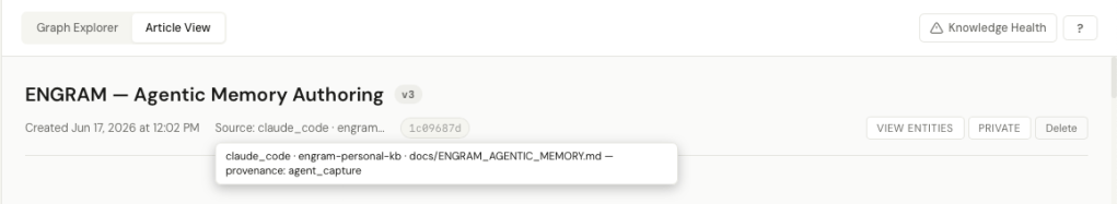 KB article provenance