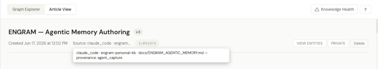 Where Memories Come From: ENGRAM Learns to Track Provenance and Group ...